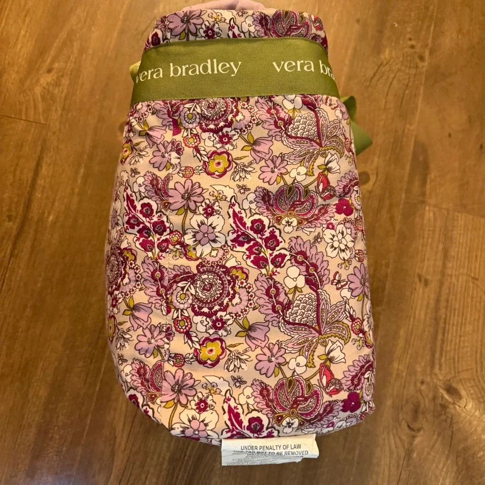 Vera Bradley Quilt Set King Lavender Plum Floral 3-Piece Reversible Bedding
